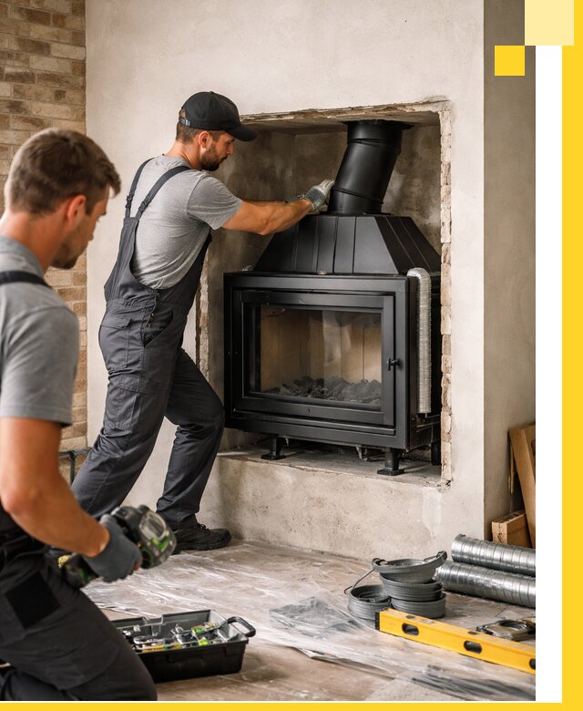 Установка каминных топок в Невинномысске: монтаж, подключение