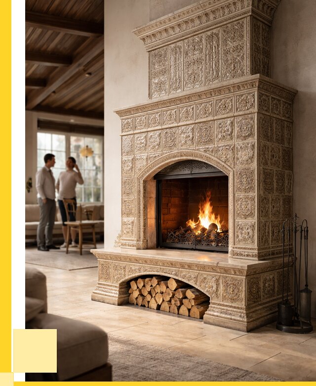 Купить изразцовый камин в Невинномысске от 255725 р. | ЭриданНвн