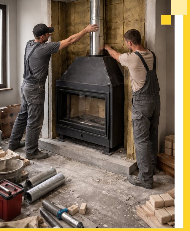 Изготовление и монтаж закрытых каминов в Невинномысске под ключ