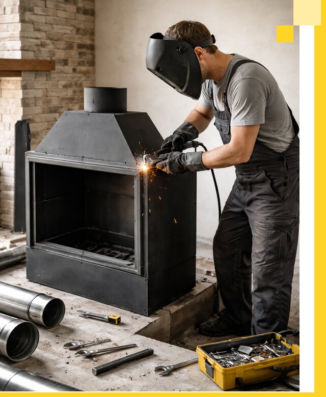 Продажа и установка металлических каминов в Невинномысске под ключ