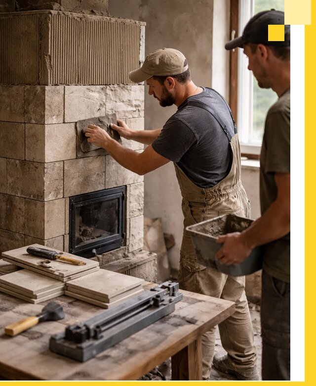 Профессиональная облицовка печей в Невинномысске: керамика и камень