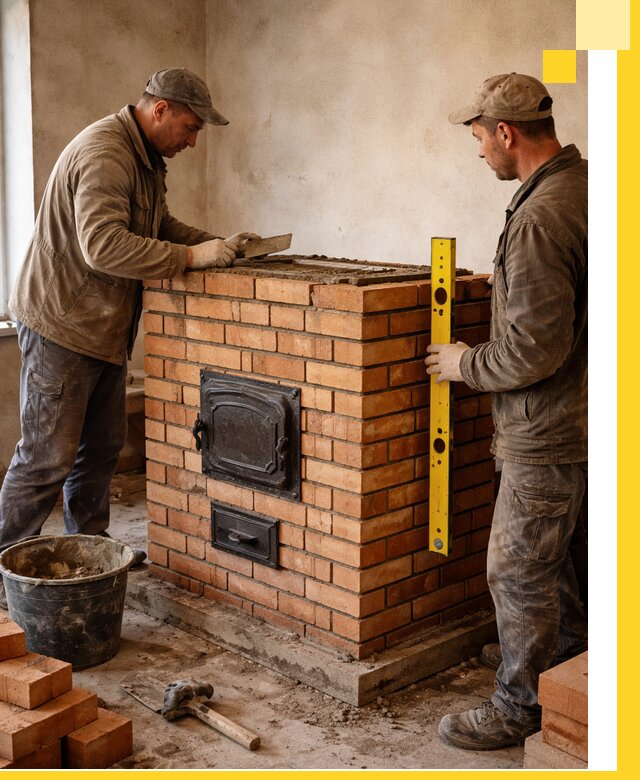 Отопительные печи под ключ в Невинномысске, установка и сборка