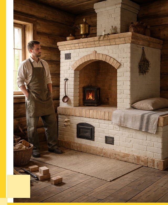 Русские печи с лежанкой под ключ в Невинномысске от 153435 р. ЭриданНвн