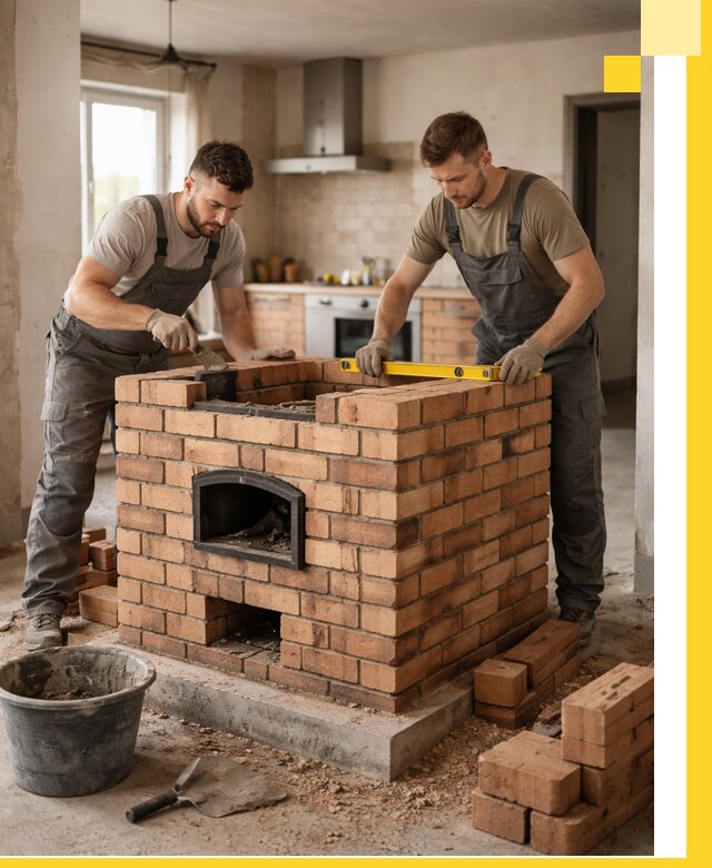 Установка и монтаж печей в частном доме в Невинномысске под ключ