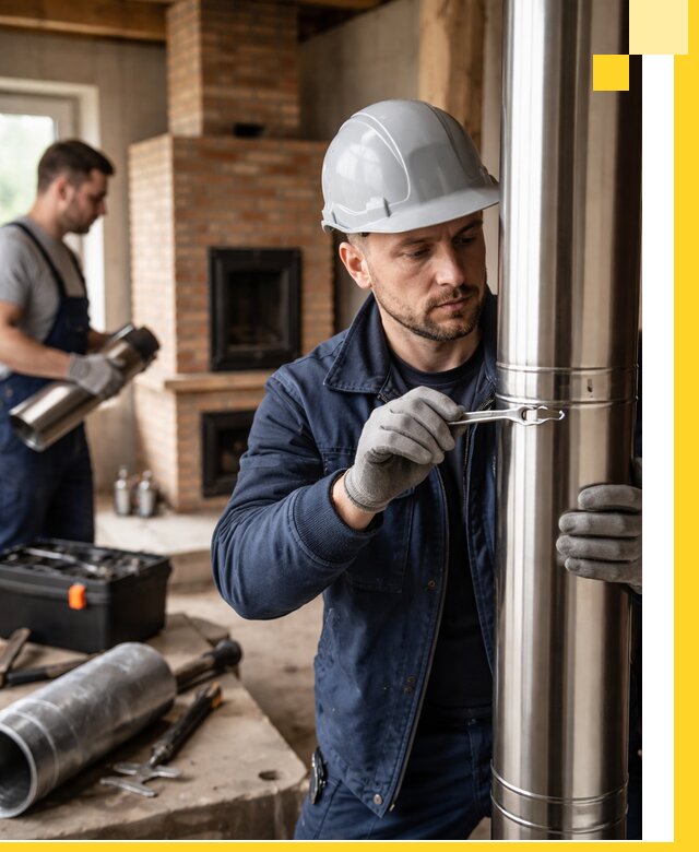 Профессиональный монтаж дымоходов для печей в Невинномысске