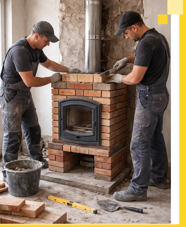 Монтаж печи камина под ключ в Невинномысске с гарантией и пусконаладкой