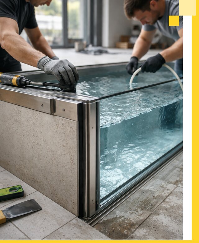 Проектирование и монтаж стеклянных бассейнов в Невинномысске