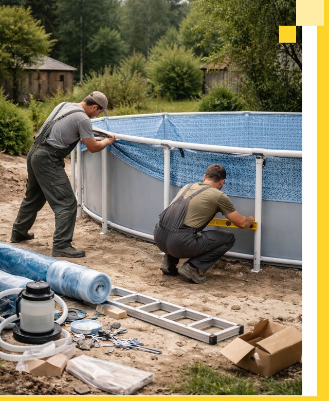 Установка и монтаж каркасных бассейнов в Невинномысске под ключ