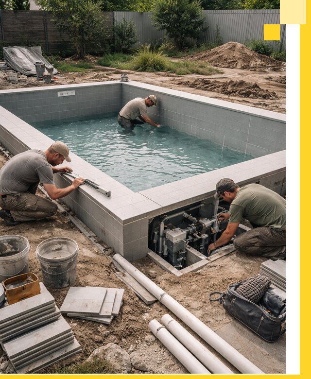 Строительство и монтаж бассейнов для дачи под ключ в Невинномысске