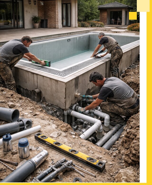 Строительство переливных бассейнов в Невинномысске под ключ