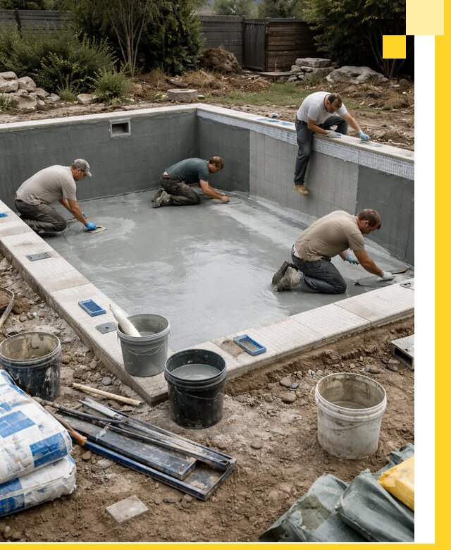 Изготовление и монтаж чаши бассейна под ключ в Невинномысске