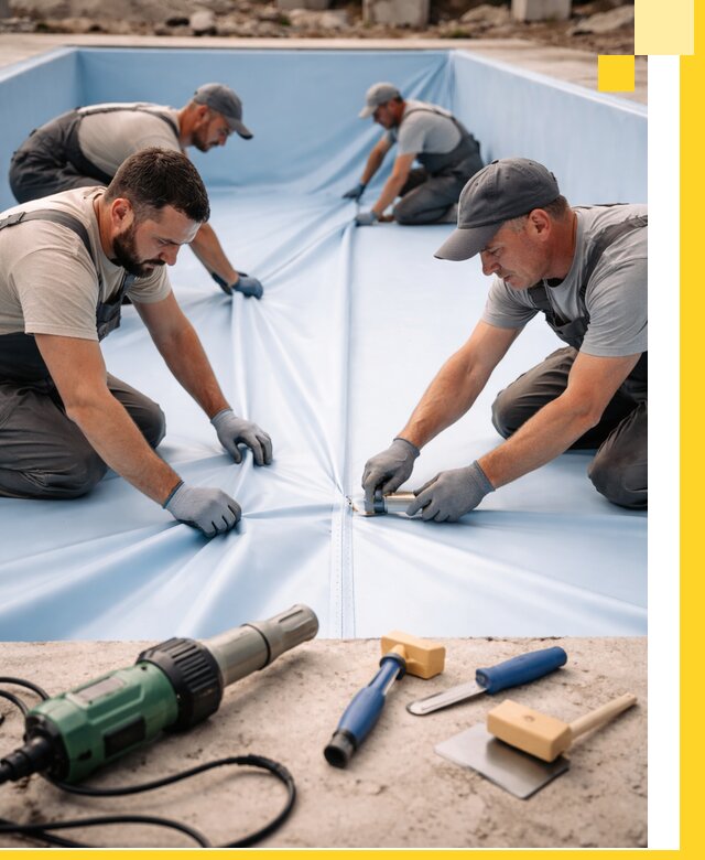 ПВХ пленка для бассейнов с монтажом и гарантией в Невинномысске