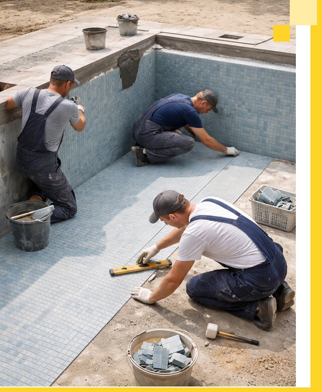 Укладка и установка плитки для бассейнов под ключ в Невинномысске