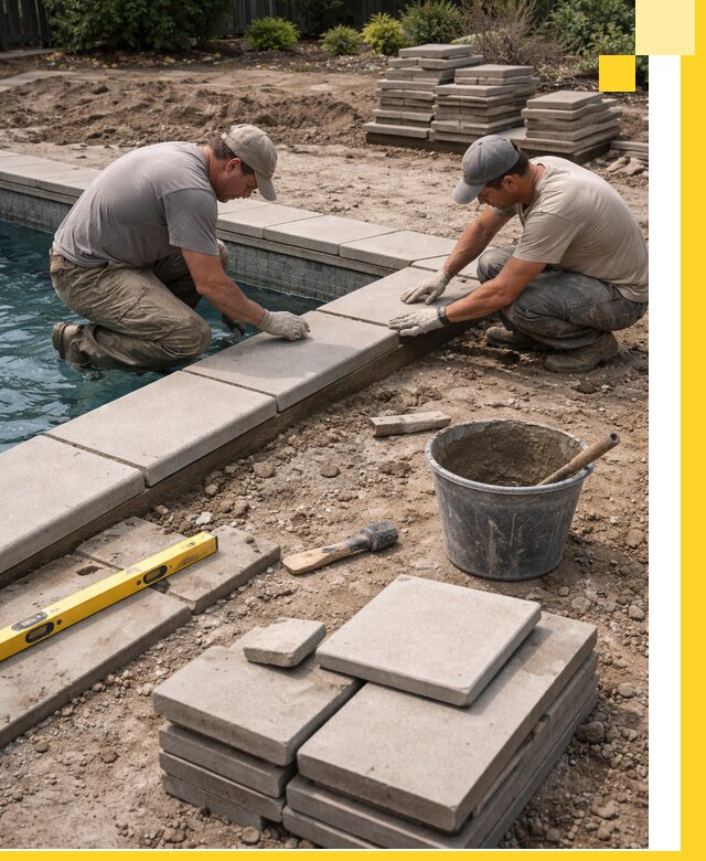 Установка и изготовление копингового камня для бассейнов в Невинномысске