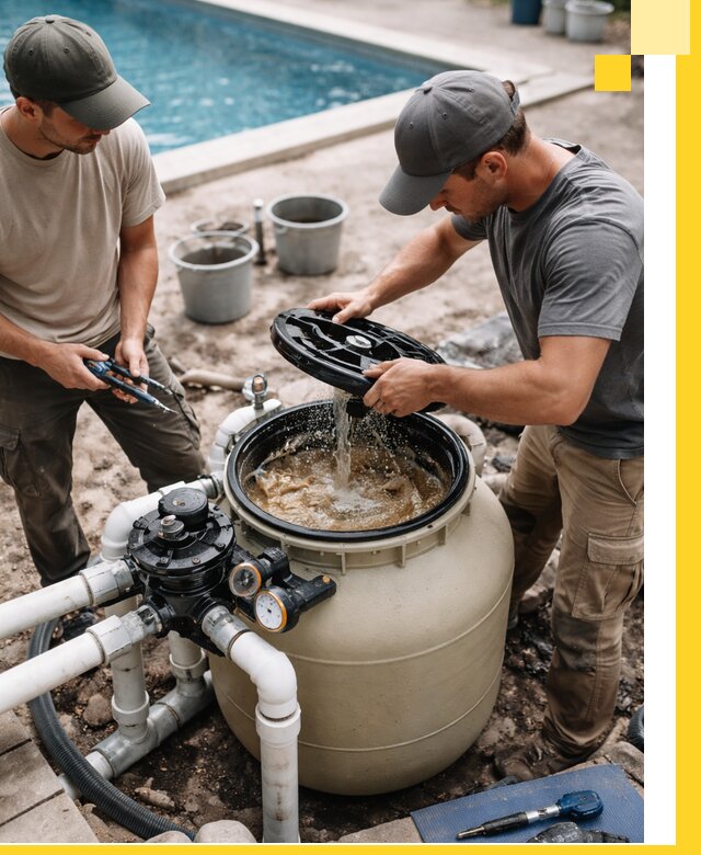 Установка и обслуживание песочных фильтров для бассейнов в Невинномысске