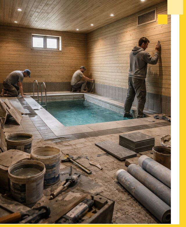 Строительство бани с бассейном и сауной под ключ в Невинномысске