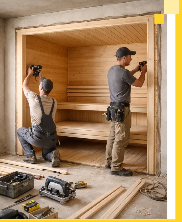 Монтаж саун под ключ в Невинномысске — проектирование и установка