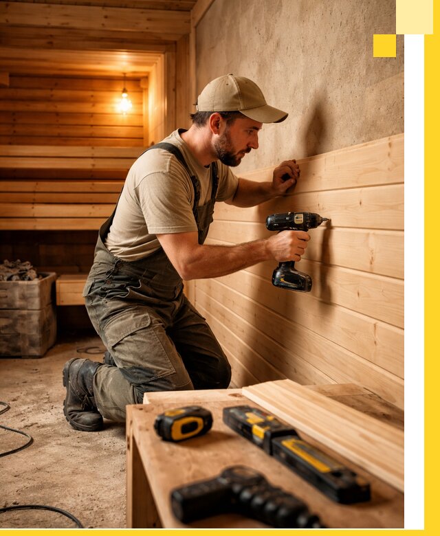 Профессиональная внутренняя отделка бани в Невинномысске под ключ