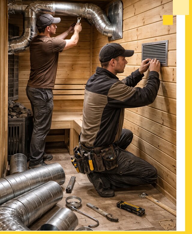 Проектирование и монтаж вентиляции бани в Невинномысске под ключ