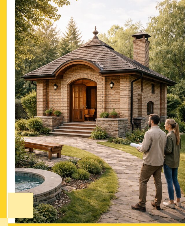 Проект кирпичной бани в Невинномысске от 30687 р. | ЭриданНвн