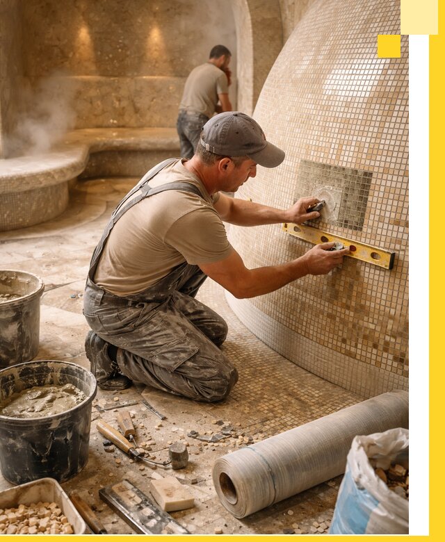 Хамам под ключ в Невинномысске: проектирование, строительство, отделка