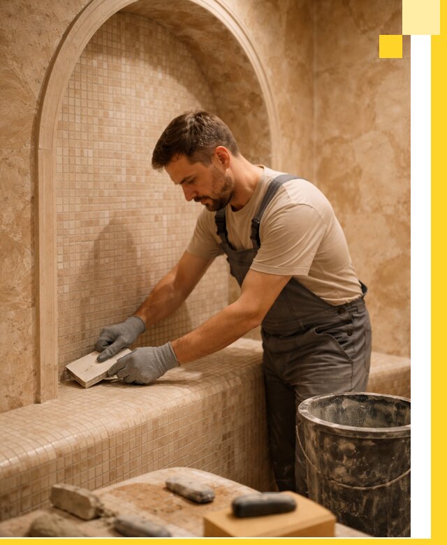 Профессиональная отделка хамамов с мозаикой под ключ в Невинномысске