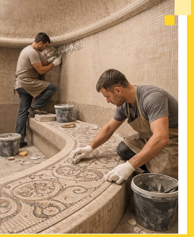 Плитка для хамама в Невинномысске, укладка, подбор и поставка